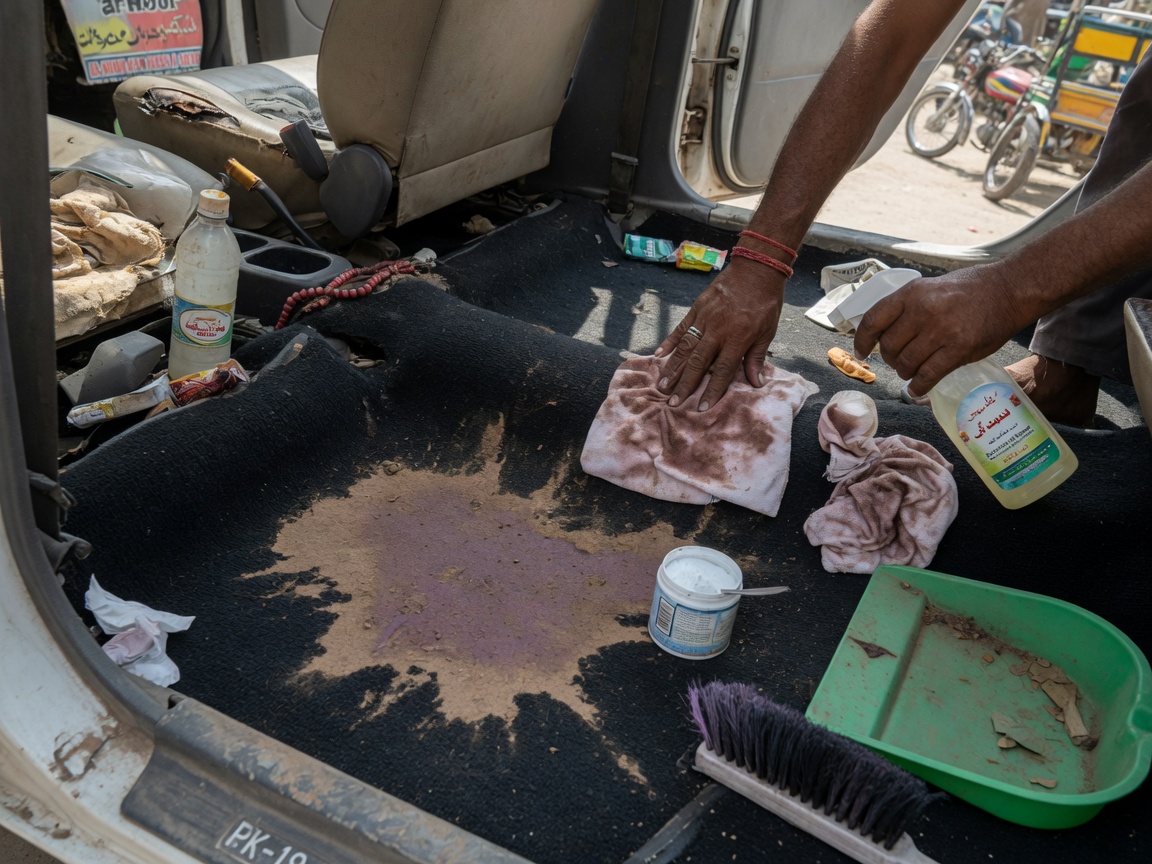 Removing Stubborn Stains from Car Carpets After Local Drives