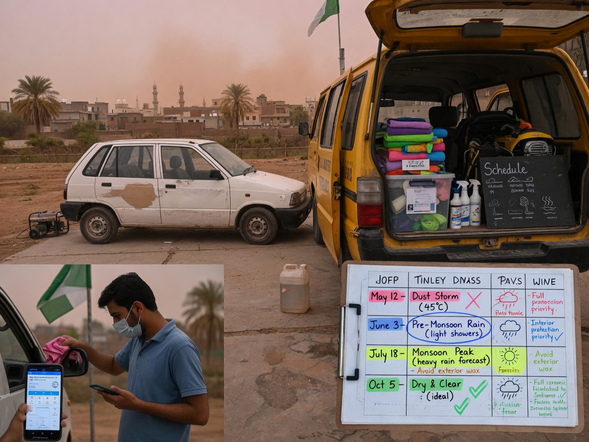 Schedule for Mobile Car Detailing Service Around Faisalabad Weather Patterns
